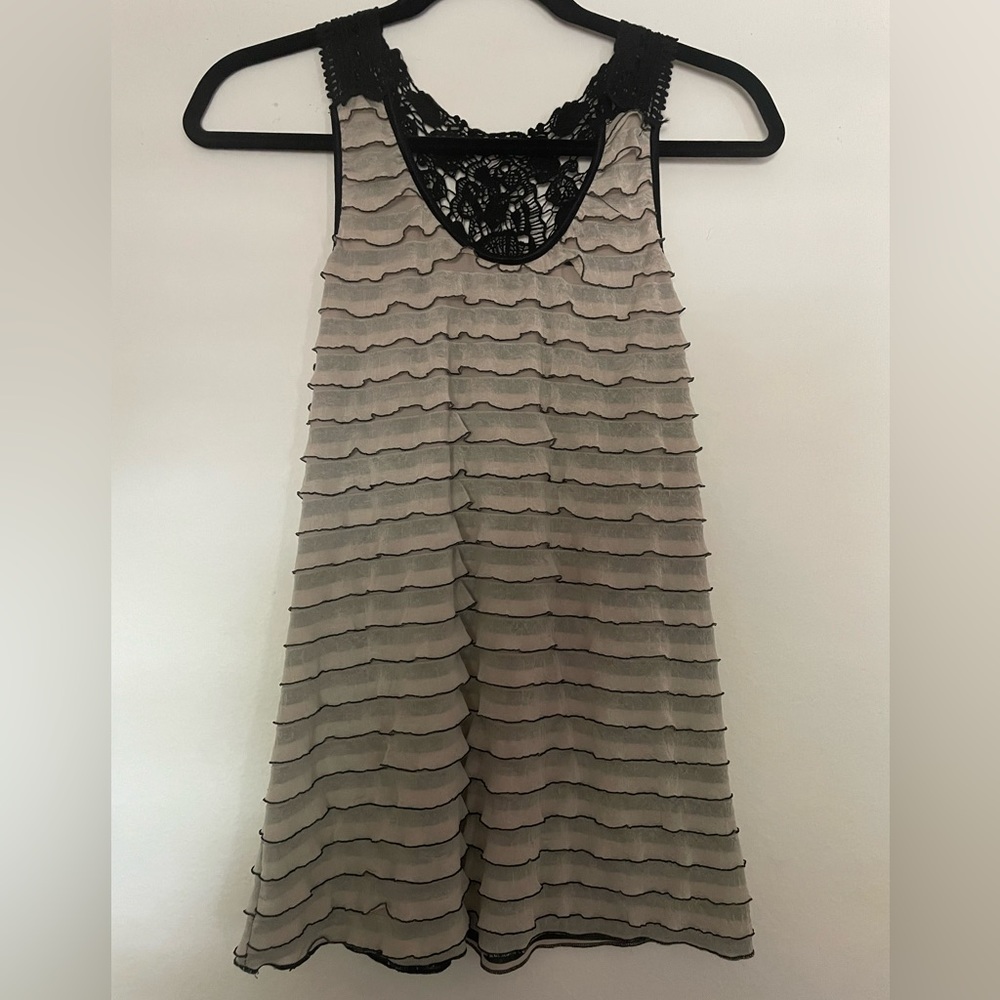 Fun ruffled racer back tank